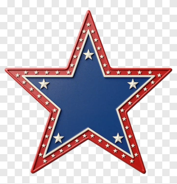 Patriotic Star Decorative Element PNG