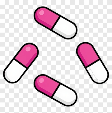 Pink And White Capsules PNG