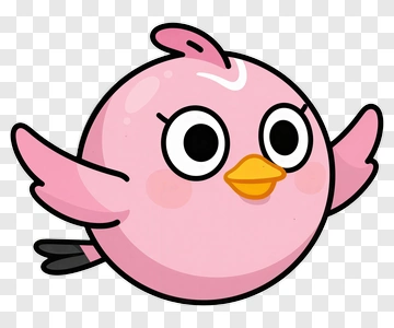 Pink Cartoon Bird PNG
