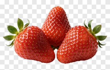 Fresh Strawberries With Green Leaves PNG