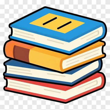 Stack Of Colorful Books PNG