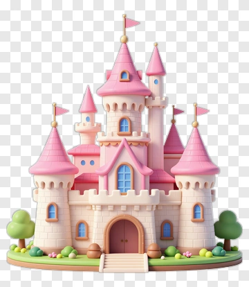 Pink Princess Castle Toy PNG
