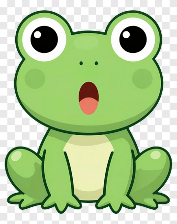 Cute Green Frog PNG