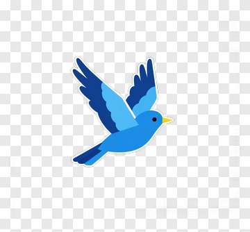 Flying Blue Bird PNG