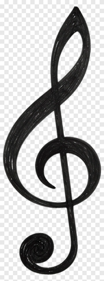 Treble Clef Hand Drawn PNG