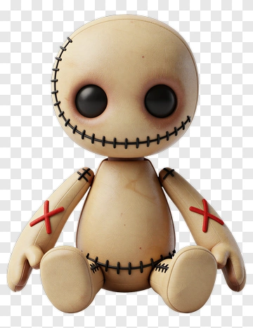 Voodoo Doll With Stitched Face PNG