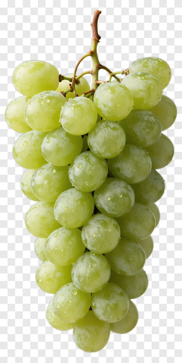 Fresh Green Grape Cluster PNG