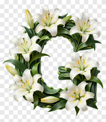 Floral Wreath Letter G PNG