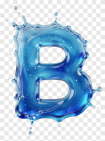 Water Splash Letter B PNG