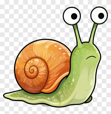 Cute Cartoon Snail PNG