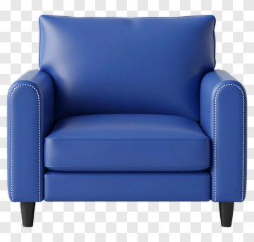 Blue Leather Armchair PNG