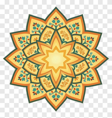 Colorful Mandala With Floral Design PNG