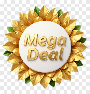 Mega Deal Sunflower Badge PNG