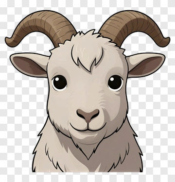 Cute Cartoon Goat PNG