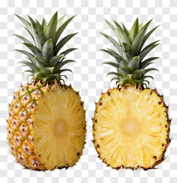 Fresh Pineapple Sliced In Half PNG