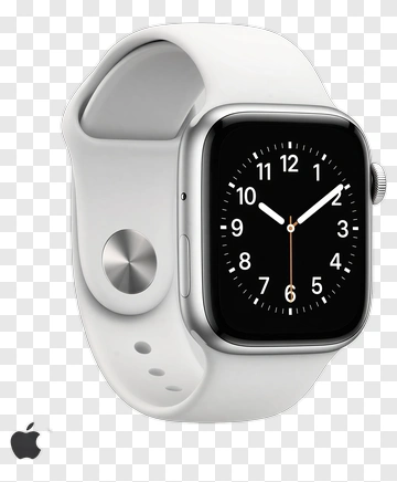 Apple Watch With White Band PNG