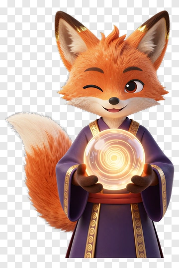 Fox God Holding Magic Orb PNG