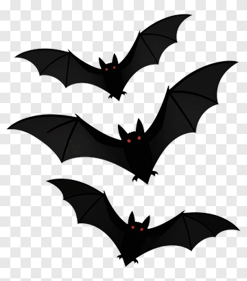Three Bats Flying PNG