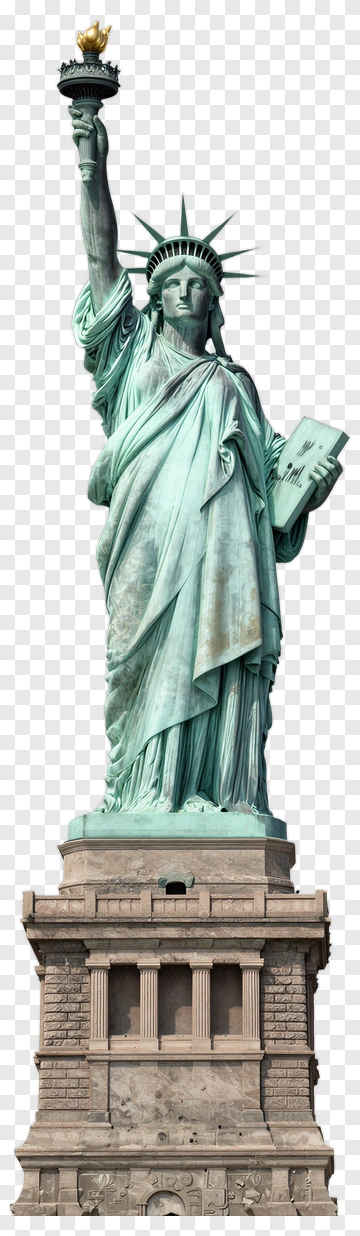 Statue Of Liberty Holding Torch And Tablet PNG