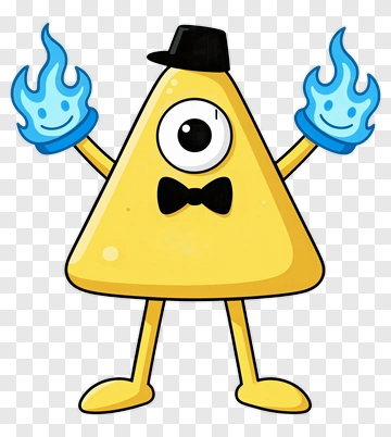 Cheese Chip Mascot With Blue Flames PNG