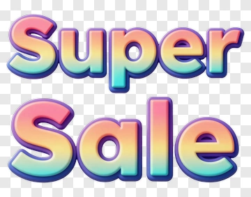Super Sale Text Design PNG