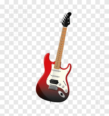 Red Electric Guitar PNG