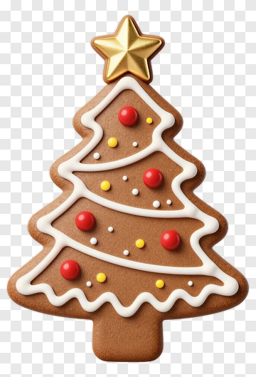 Gingerbread Christmas Tree Cookie PNG
