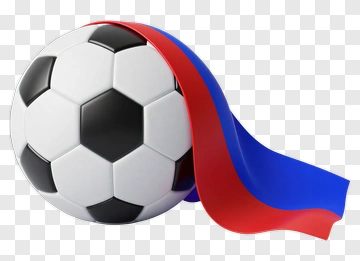 Soccer Ball With Russian Flag PNG