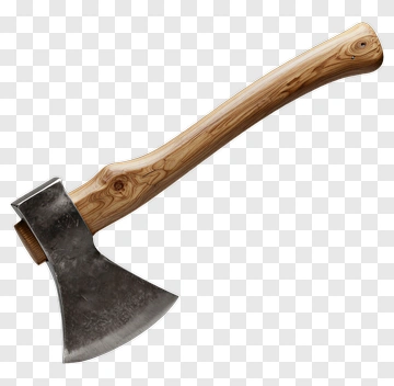 Axe With Wooden Handle PNG