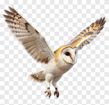 Flying Barn Owl PNG