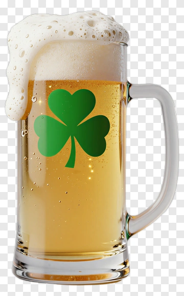Beer Mug With Shamrock PNG