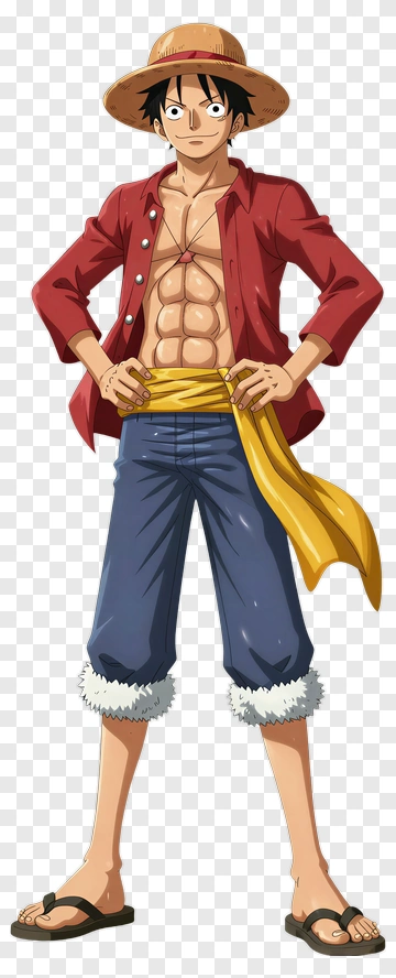 Monkey D. Luffy In His Iconic Outfit PNG