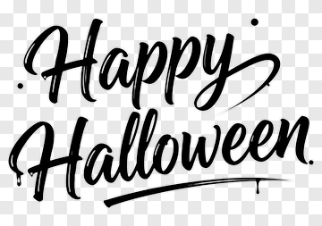 Happy Halloween Handwritten Text PNG