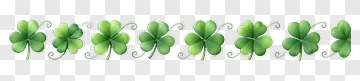 Four Leaf Clover Pattern PNG