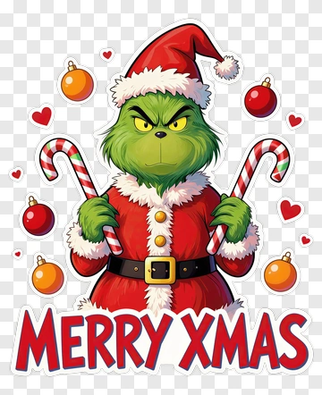 Grinch In Santa Outfit PNG