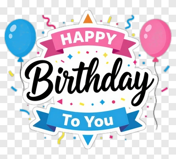 Happy Birthday To You Card PNG