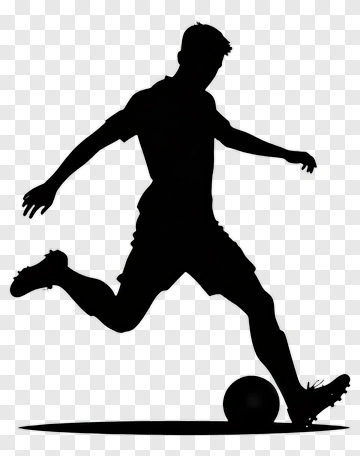 Soccer Player Kicking Ball PNG