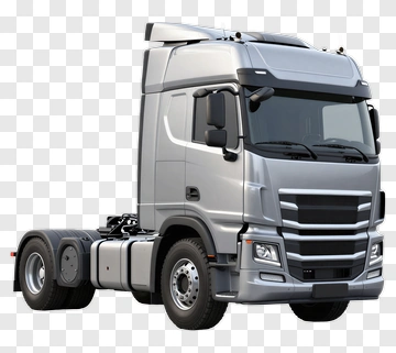 Silver Semi-Truck PNG