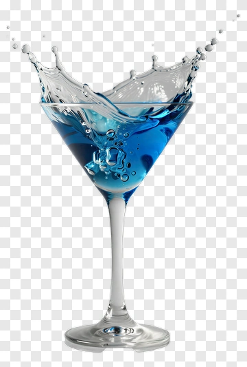 Blue Martini Splash PNG