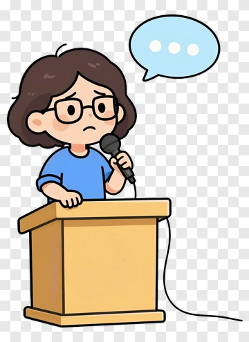 Person Speaking At Podium PNG