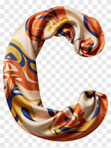 Orange Blue Yellow Scarf PNG