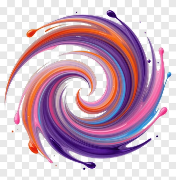 Color Swirl Abstract Pattern PNG