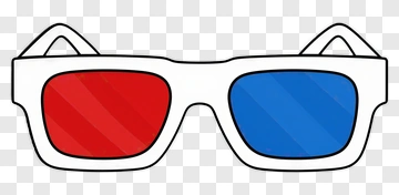 Red And Blue 3D Glasses PNG