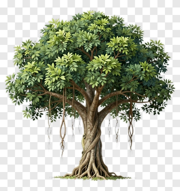 Banyan Tree With Lush Leaves PNG