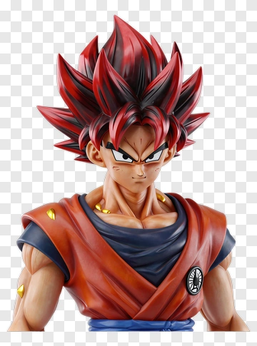 Goku Super Saiyan God Action Figure PNG