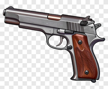 Cartoon Style Pistol PNG