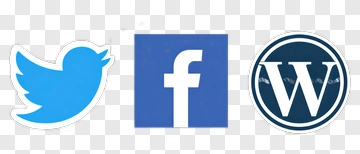 Twitter Facebook WordPress Logos PNG