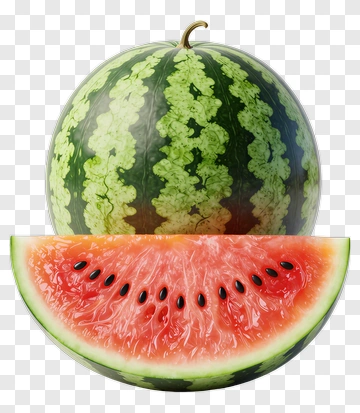 Watermelon With Slice PNG