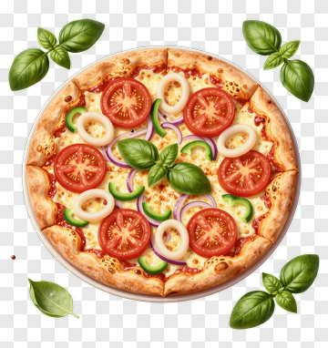 Fresh Vegetable Pizza PNG