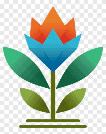 Geometric Flower Icon PNG